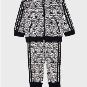 Adidas Velvet Zebra Print Tracksuit